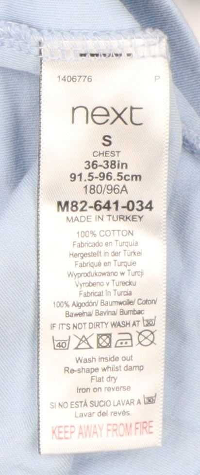 Next Men's Blue Colourblock Short Sleeve T-Shirt