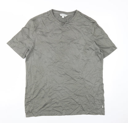 Marks and Spencer Grey T-Shirt Men Large Crew Neck