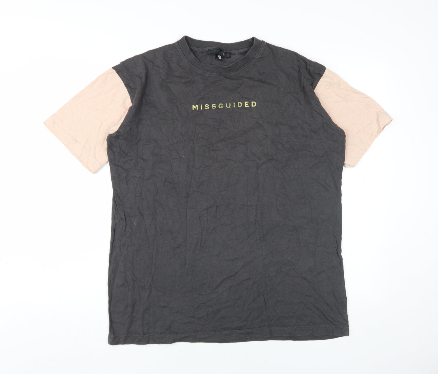 Womens UK Size 10 Missguided Multicoloured Basic T-Shirt