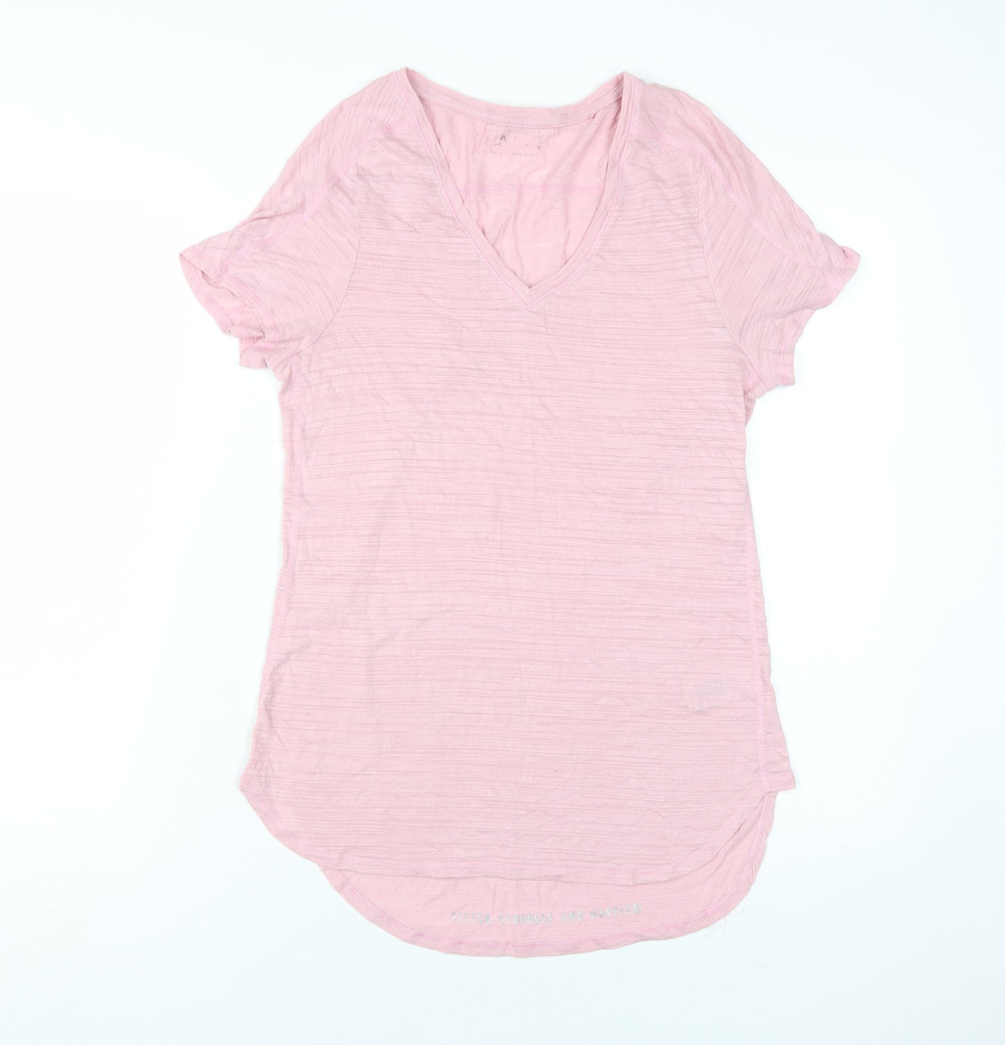 Next Women's Pink V-Neck T-Shirt Size 8