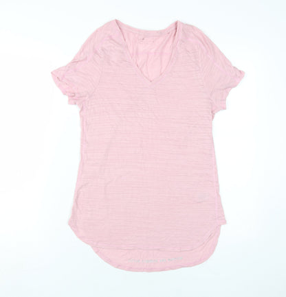 Next Women's Pink V-Neck T-Shirt Size 8