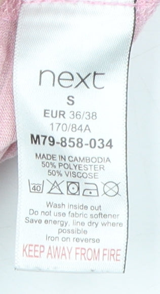 Next Women's Pink V-Neck T-Shirt Size 8