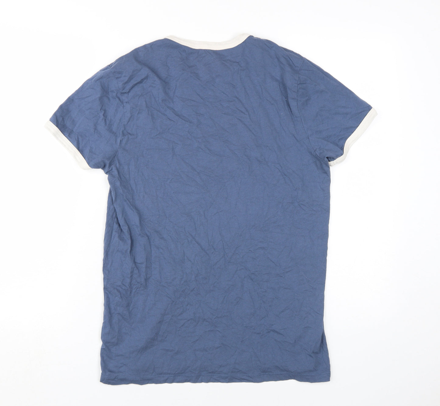 New Look Men's Blue Crew Neck T-Shirt, Size S