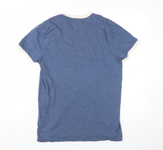 New Look Men's Blue Crew Neck T-Shirt, Size S