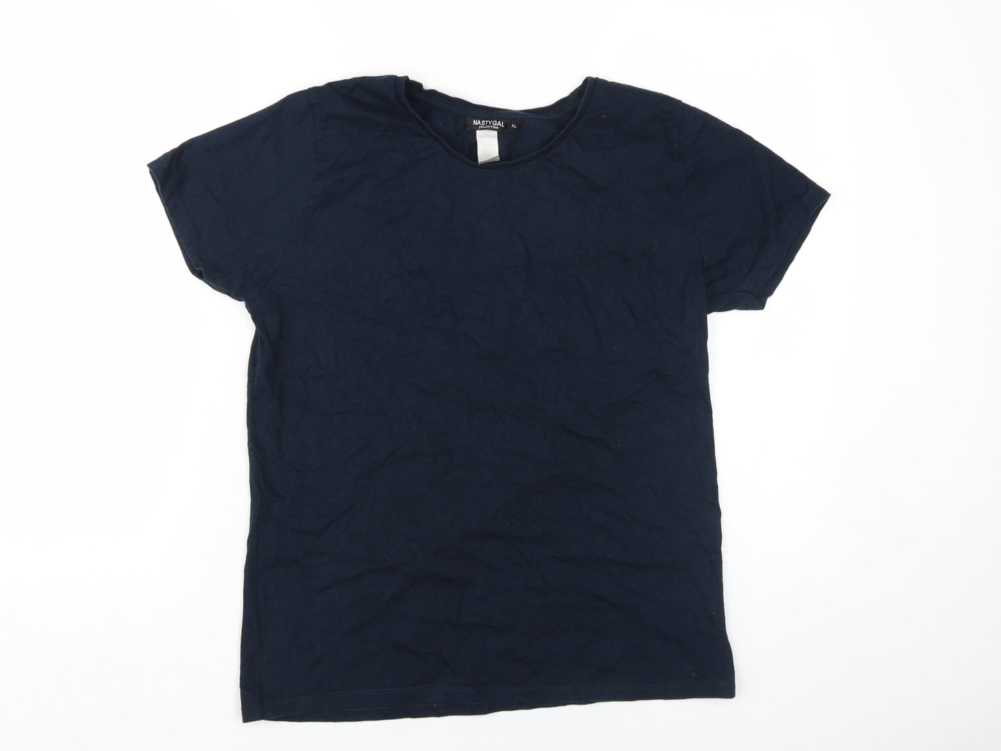 Nasty Gal Women's Navy T-Shirt XL Casual Cotton