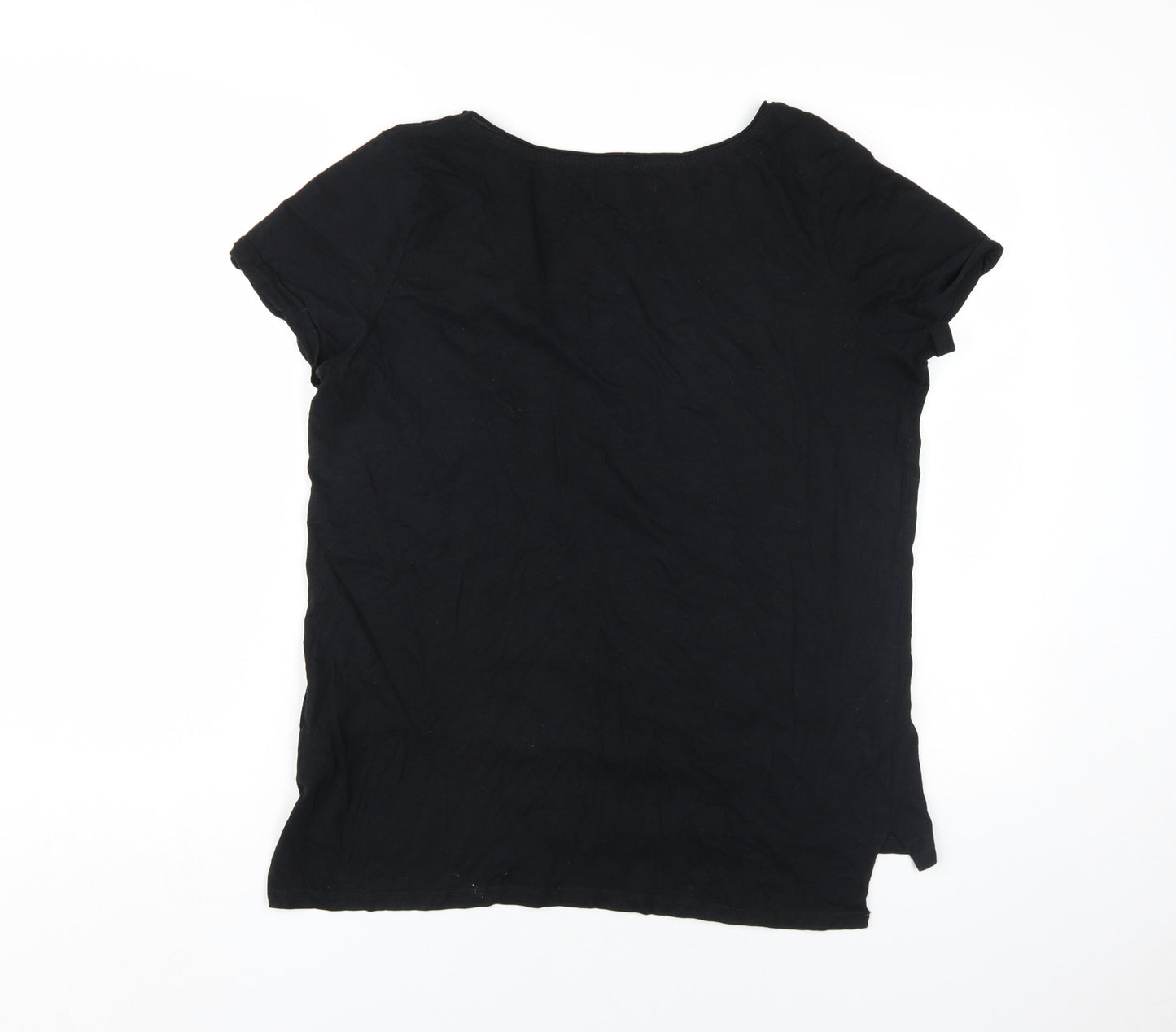 Womens UK Size L Mohito Black Basic T-Shirt