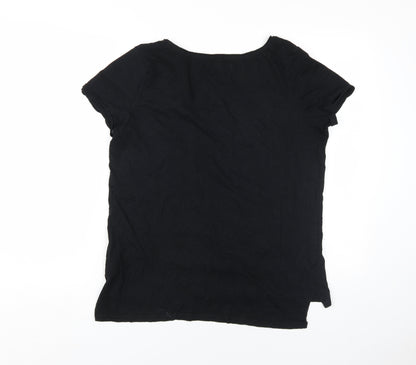 Womens UK Size L Mohito Black Basic T-Shirt