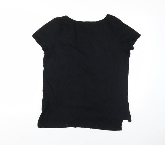 Womens UK Size L Mohito Black Basic T-Shirt