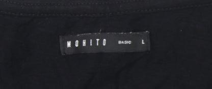 Womens UK Size L Mohito Black Basic T-Shirt