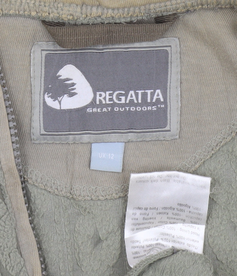 Regatta Women Green Hoodie UK 12 Zip Outdoor