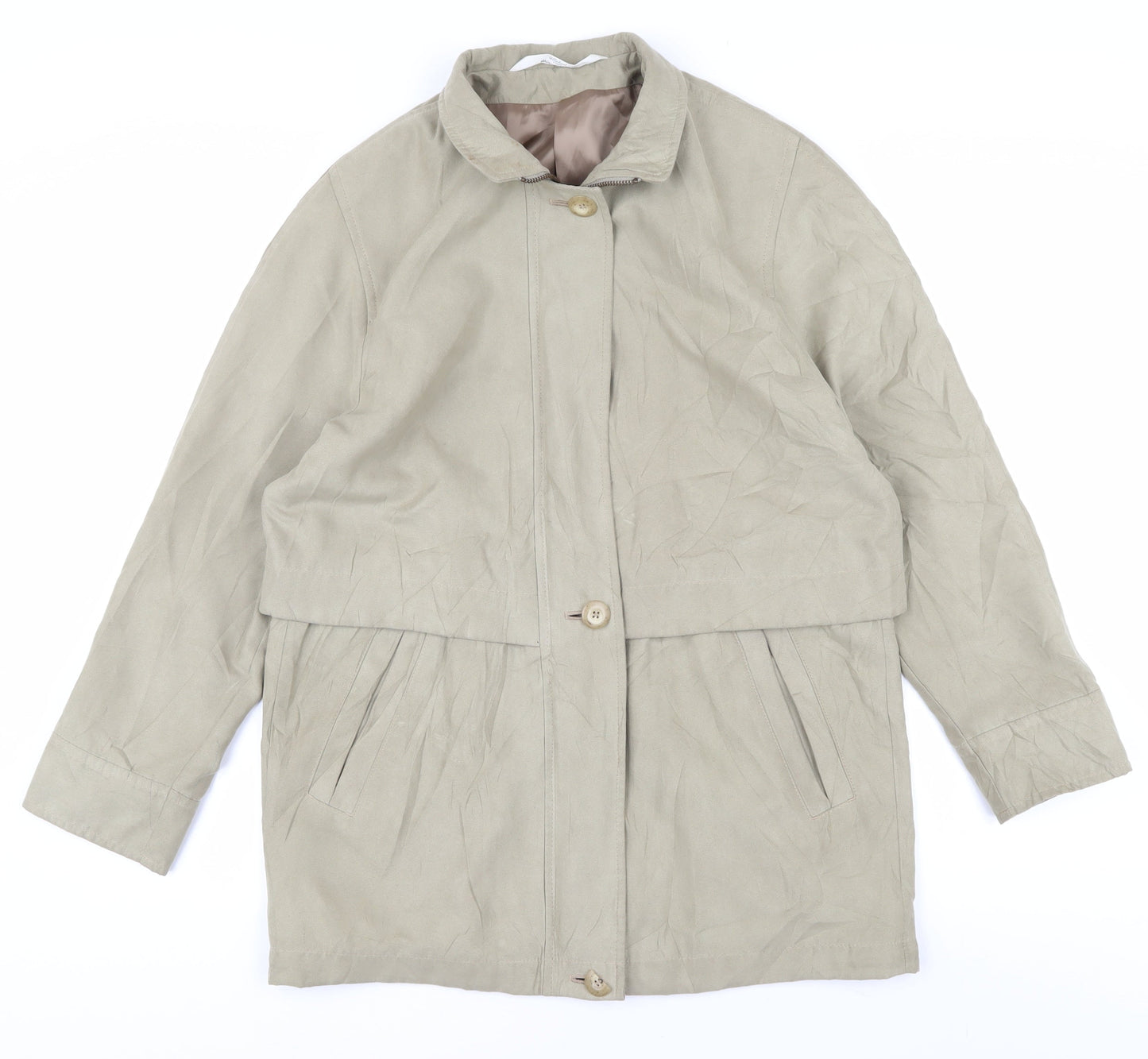 Womens UK Size 12 Marks and Spencer Beige Basic Jacket