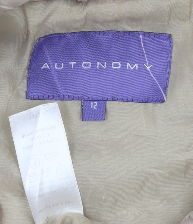 Autonomy Women's Beige Quilted Jacket Size 12