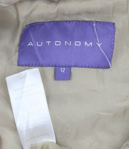 Autonomy Women's Beige Quilted Jacket Size 12