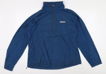 Mens UK Size XL Regatta Blue 1/2 Zip Sweatshirt