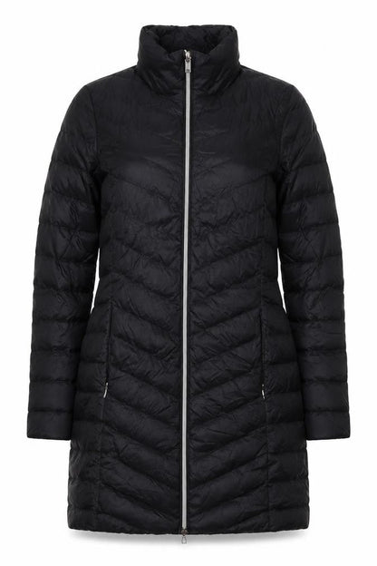 Geox Women's Black Puffer Coat, Size 6, Casual Style