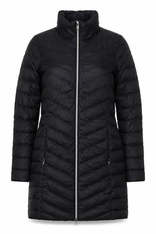 Geox Women's Black Puffer Coat, Size 6, Casual Style