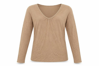 Banana Republic Women's Beige M V-Neck Long Sleeve Top