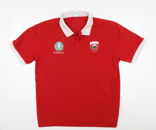 UEFA EURO 2020 Men's Red 2XL Polo Shirt