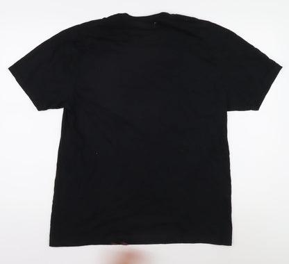 Forest Men's Black Graphic Print T-Shirt Size L