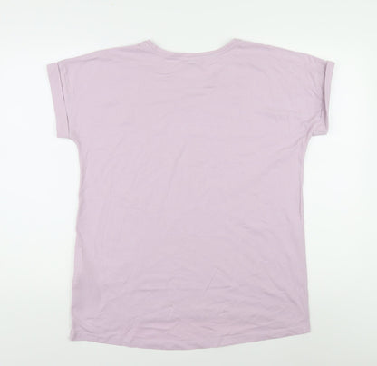 Jacqueline de Yong Women's Pink L Cotton Blend T-Shirt