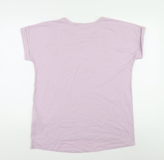 Jacqueline de Yong Women's Pink L Cotton Blend T-Shirt