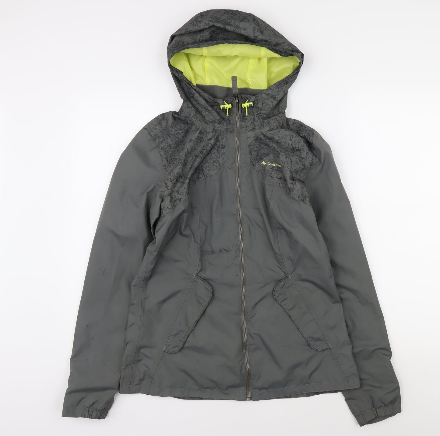 Womens UK Size XS Quechua Grey Rain Coat