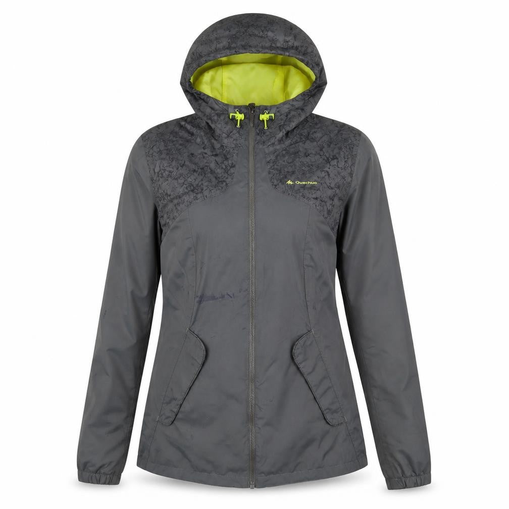 Womens UK Size XS Quechua Grey Rain Coat
