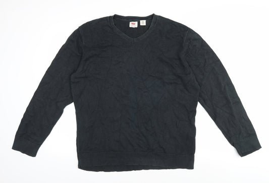Levi's Men's Black 2XL Pullover V-Neck Jumper