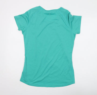 Mountain Warehouse Women's Green V-Neck T-Shirt M