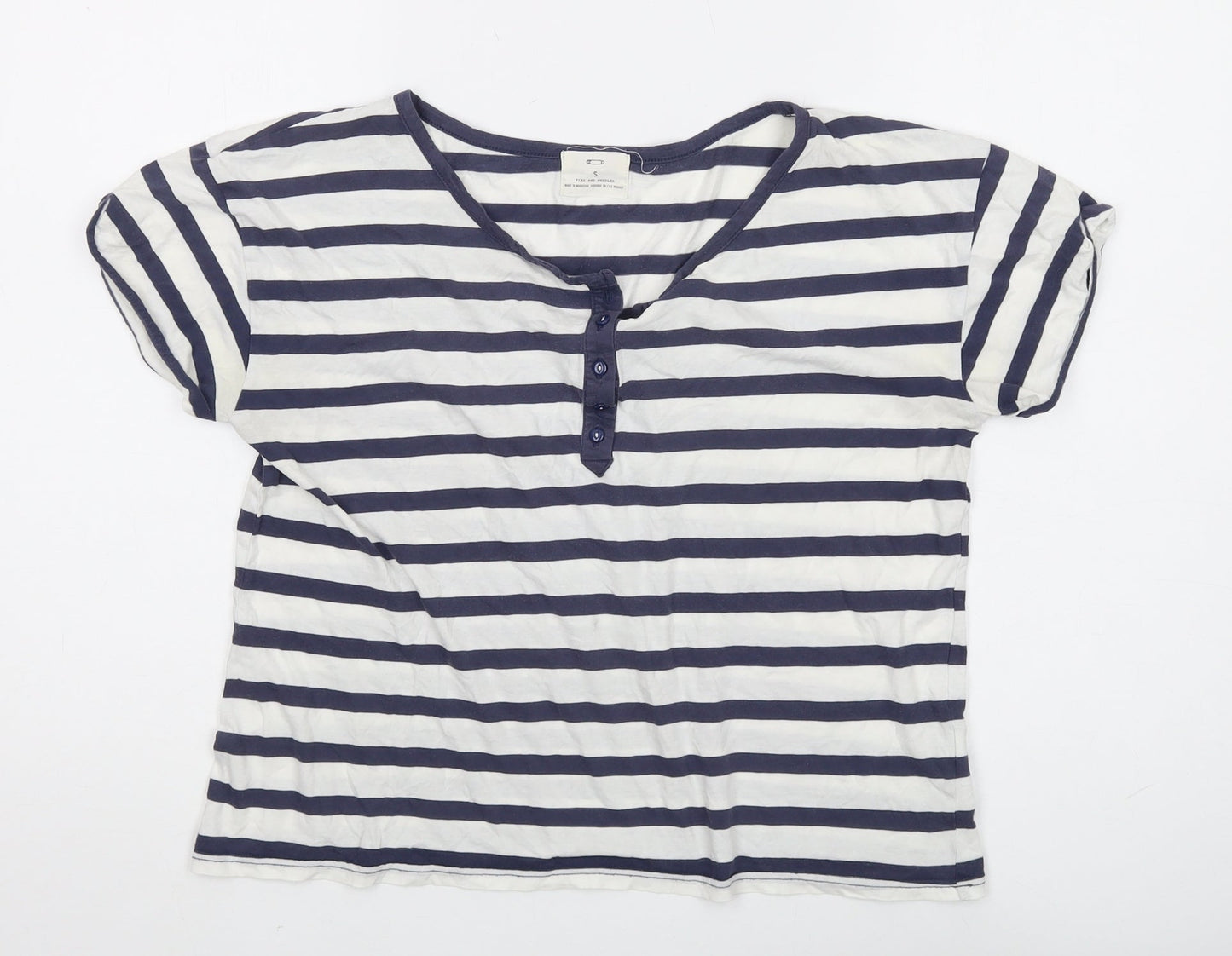 Womens UK Size S Pins and Needles White Jersey T-Shirt