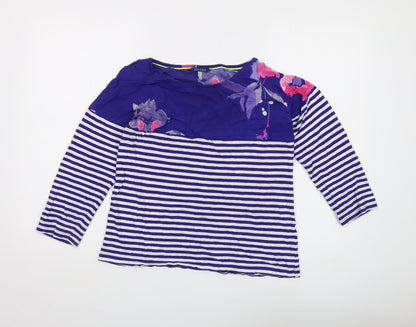 Womens UK Size 10 Joules Blue Basic Blouse