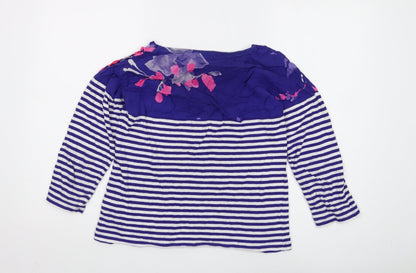 Womens UK Size 10 Joules Blue Basic Blouse
