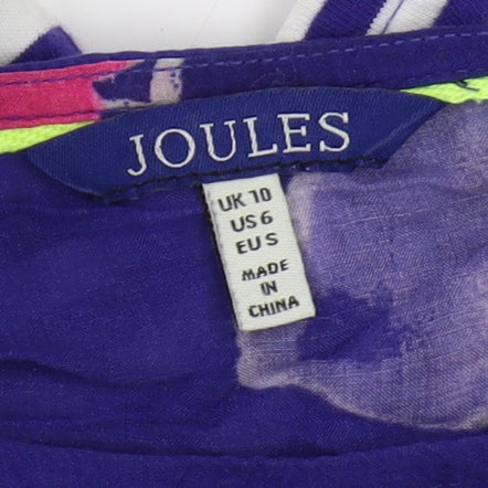 Womens UK Size 10 Joules Blue Basic Blouse