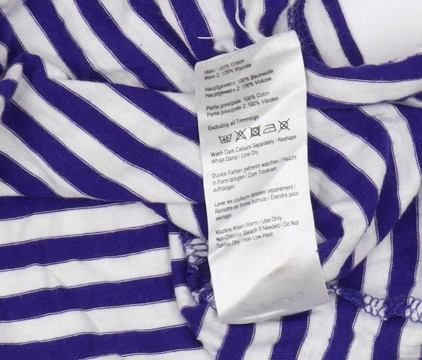 Womens UK Size 10 Joules Blue Basic Blouse