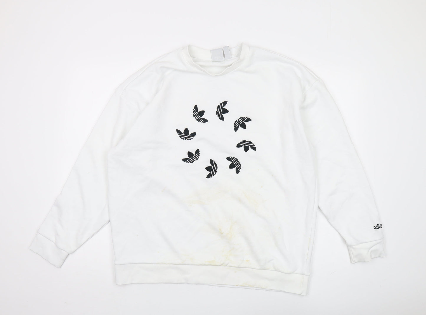 Adidas Unisex Adults White XL Pullover Sweatshirt