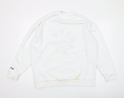 Adidas Unisex Adults White XL Pullover Sweatshirt