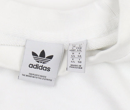 Adidas Unisex Adults White XL Pullover Sweatshirt
