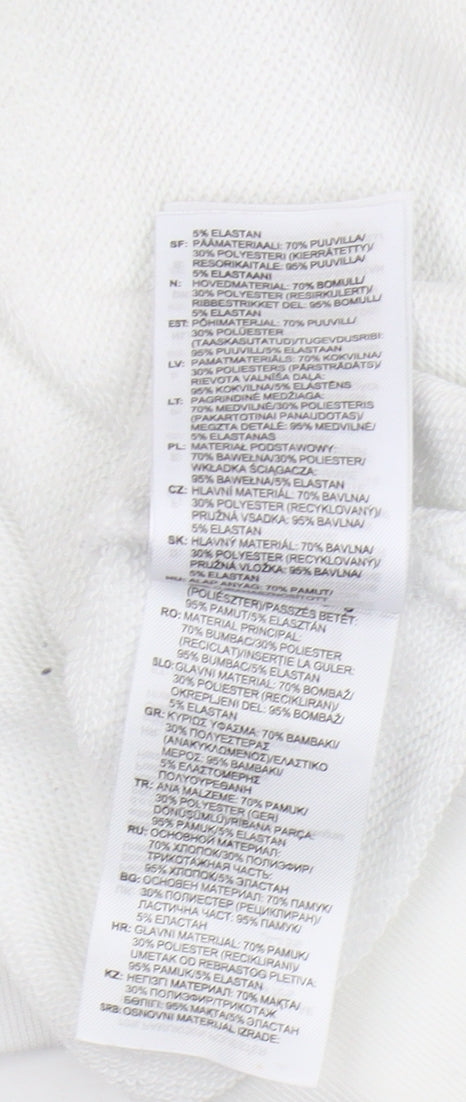 Adidas Unisex Adults White XL Pullover Sweatshirt