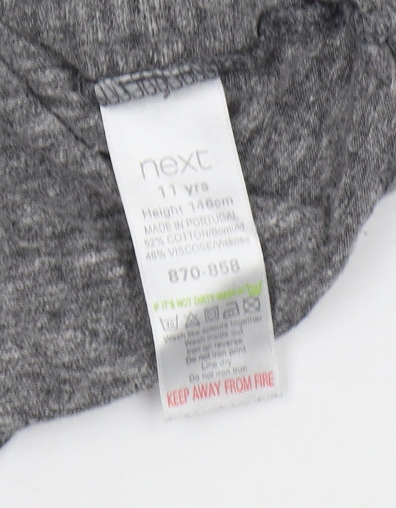 Next Girls Grey Mickey Mouse T-Shirt, 11 Years, Casual & Comfy