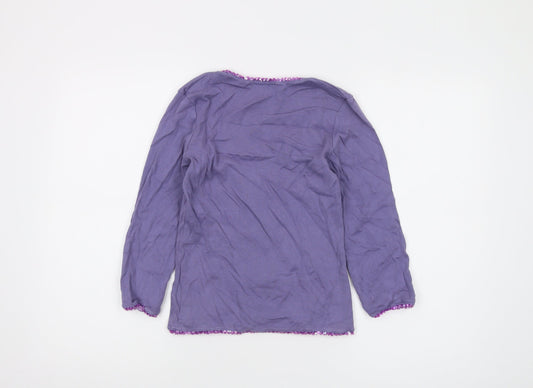 Boden Women's Purple Scooped Sequin T-Shirt