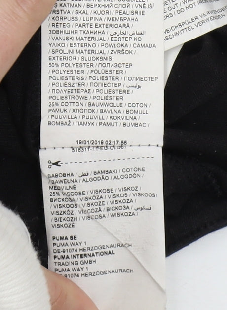 Puma Women's Black T-Shirt, Size S, Short Sleeve Casual