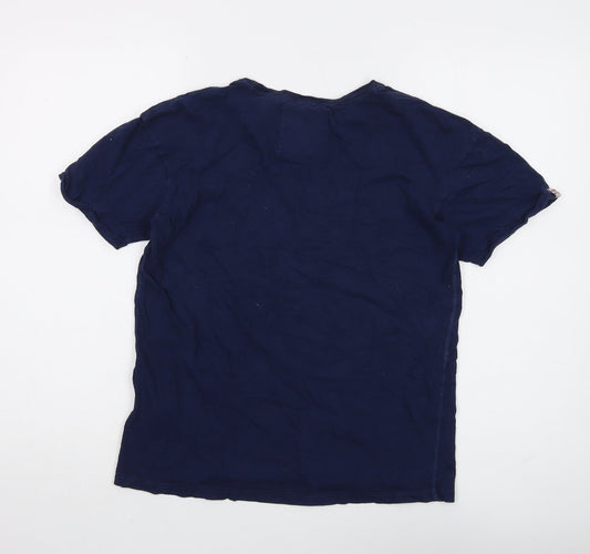 Womens UK Size 8 Superdry Blue Basic T-Shirt