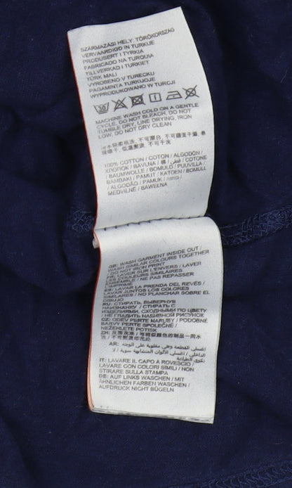 Womens UK Size 8 Superdry Blue Basic T-Shirt