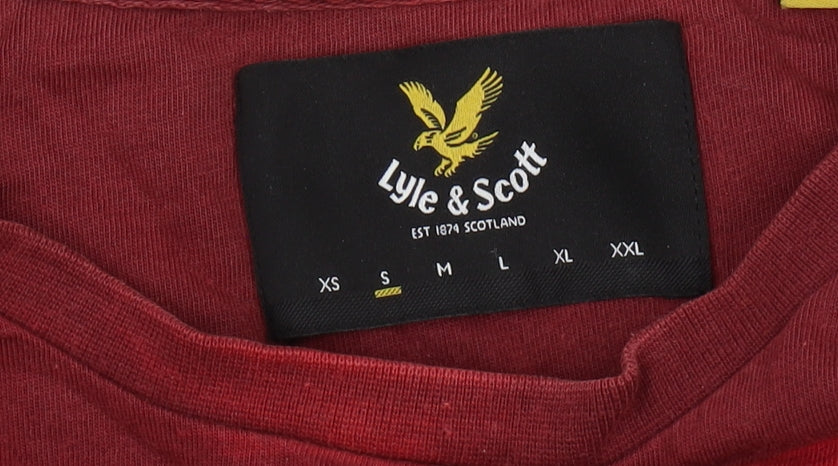 Lyle & Scott Men's Red Striped T-Shirt, Size M