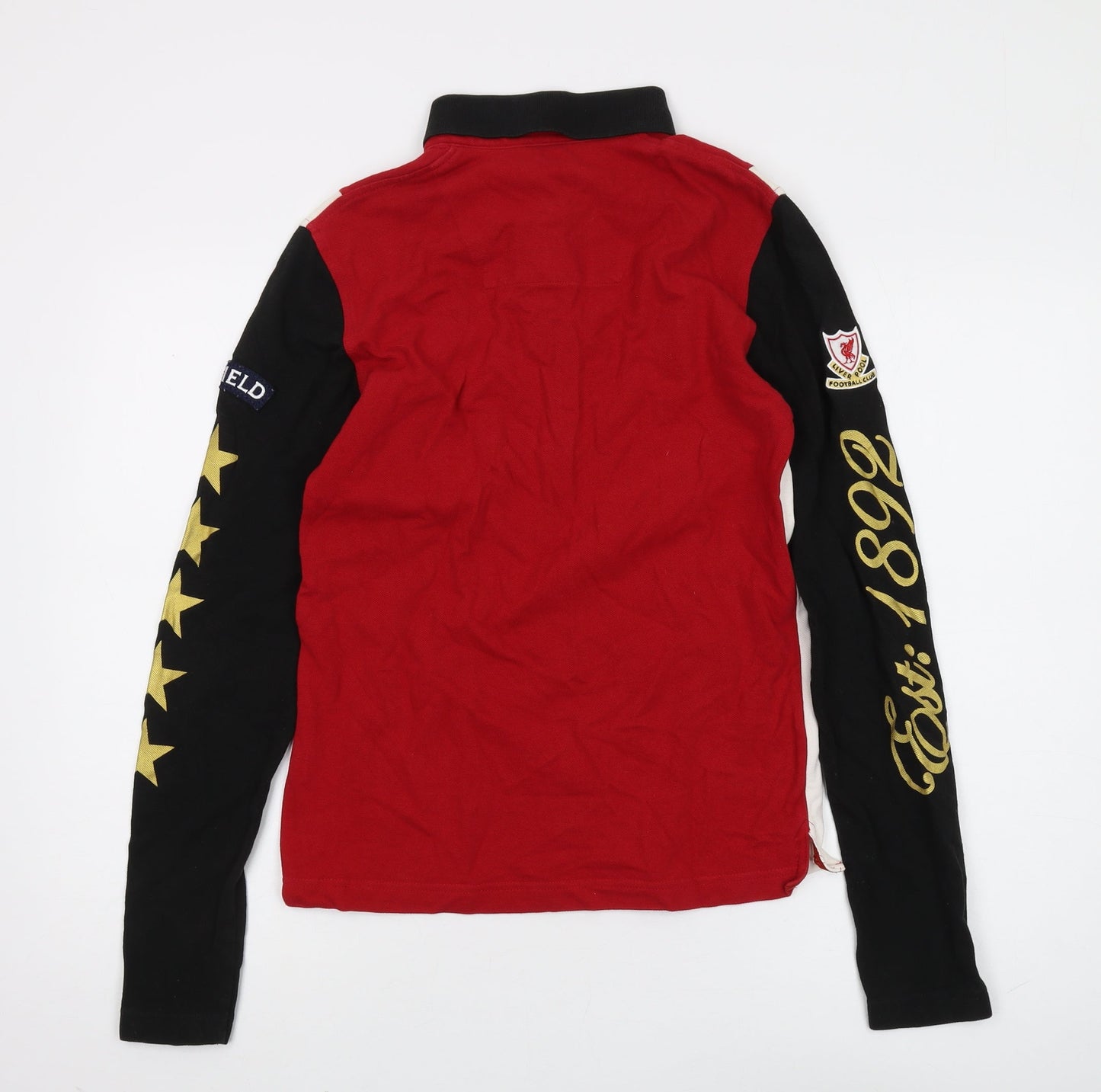 Liverpool F.C. Unisex Polo Red XS Graphic Sports Long Sleeve