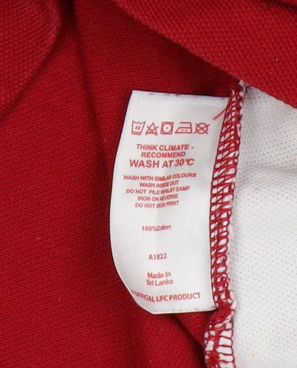 Liverpool F.C. Unisex Polo Red XS Graphic Sports Long Sleeve