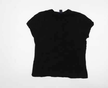 Womens UK Size L Gap Black Basic T-Shirt