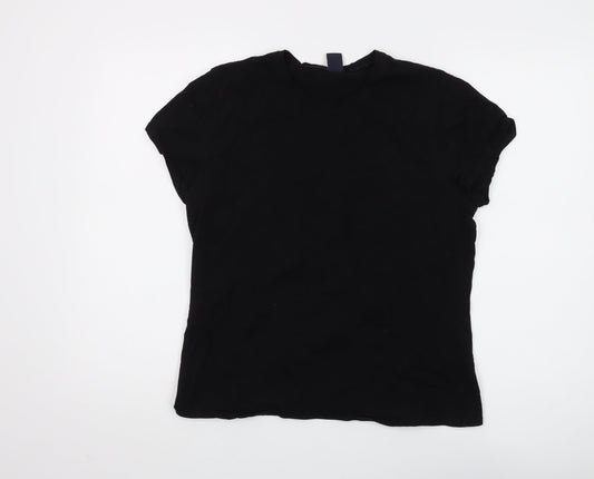 Womens UK Size L Gap Black Basic T-Shirt