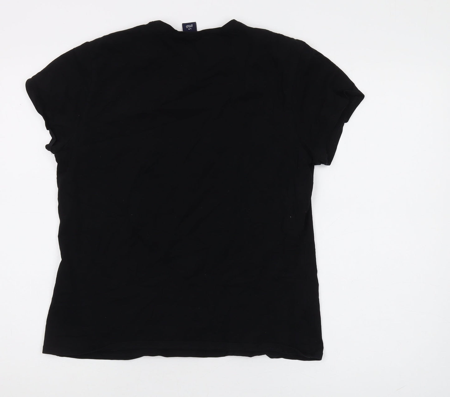 Womens UK Size L Gap Black Basic T-Shirt
