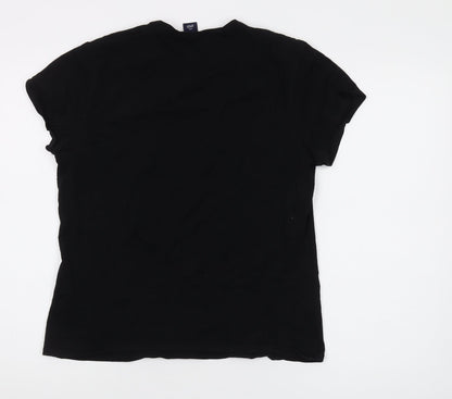 Womens UK Size L Gap Black Basic T-Shirt